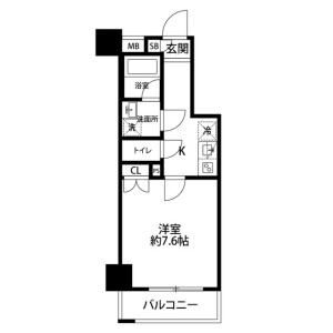 1K Mansion in Machiya - Arakawa-ku Floorplan