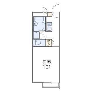 1K Apartment in Mukaikogane - Nagareyama-shi Floorplan