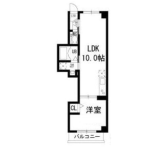 1LDK Mansion in Nakamachi - Setagaya-ku Floorplan
