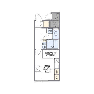 1K Apartment in Shinsuwa - Nagano-shi Floorplan