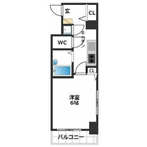 1K Mansion in Omorihoncho - Ota-ku Floorplan