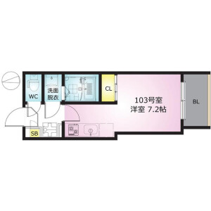 1R Apartment in Shiratori - Katsushika-ku Floorplan