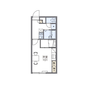 1K Apartment in Oyachinishi - Sapporo-shi Atsubetsu-ku Floorplan