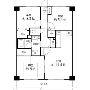 3LDK Mansion in Takamatsu - Nerima-ku Floorplan