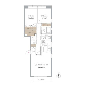 2LDK Mansion in Kakinokizaka - Meguro-ku Floorplan