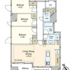 3LDK Apartment to Buy in Chiyoda-ku Floorplan