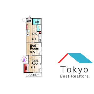 2DK Apartment in Chuo - Nakano-ku Floorplan