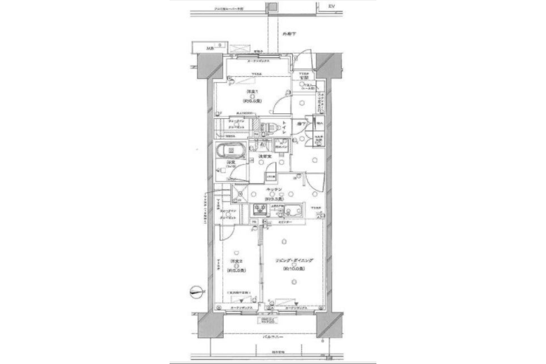 2LDK Apartment to Buy in Shinagawa-ku Floorplan