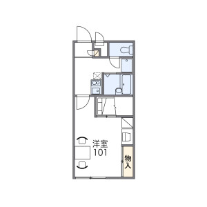 1K Apartment in Hojo - Daito-shi Floorplan