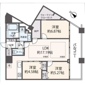 3LDK Mansion in Shibaura(2-4-chome) - Minato-ku Floorplan
