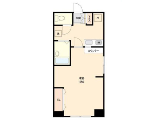 1R Apartment to Buy in Ota-ku Floorplan