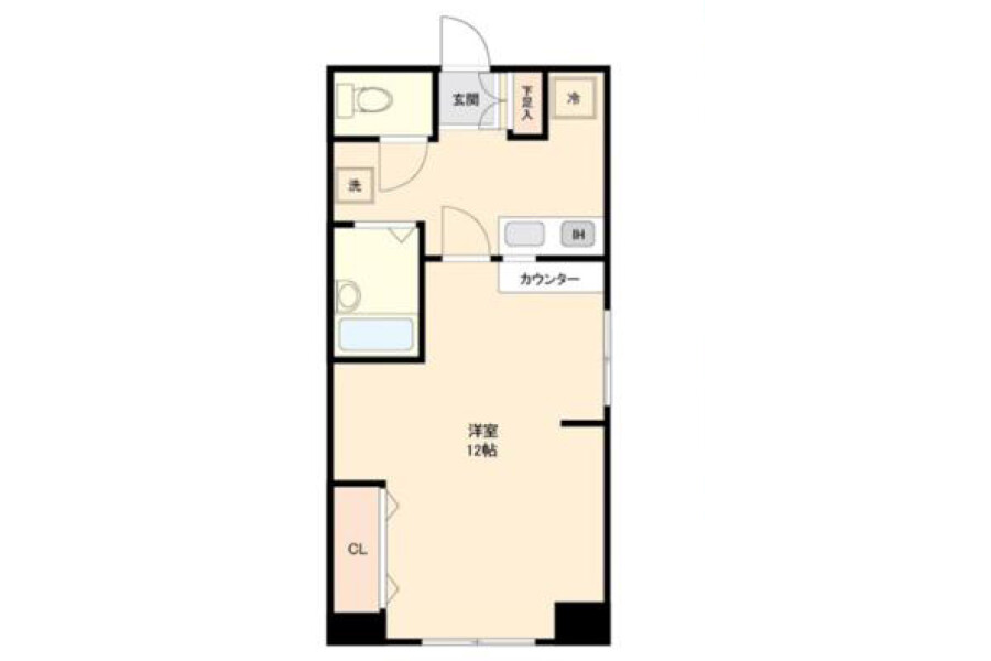 1R Apartment to Buy in Ota-ku Floorplan