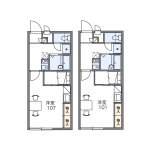 1K Apartment in Gofuku - Toyama-shi Floorplan