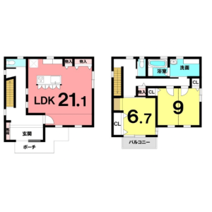2LDK House in Mekaru - Naha-shi Floorplan