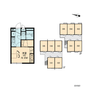 1K 아파트 in Nishiichinoe - Edogawa-ku Floorplan