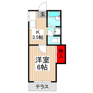 板桥区赤塚-1K公寓 楼层布局