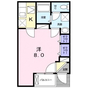 1K Apartment in Hirano - Adachi-ku Floorplan