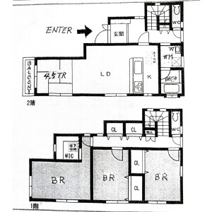 3LDK House in Uraga - Yokosuka-shi Floorplan