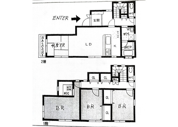 3LDK House to Rent in Yokosuka-shi Floorplan