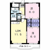 2LDK Apartment to Rent in Nagoya-shi Minato-ku Floorplan