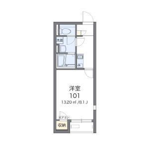1K Apartment in Wakamiya - Fukuoka-shi Higashi-ku Floorplan