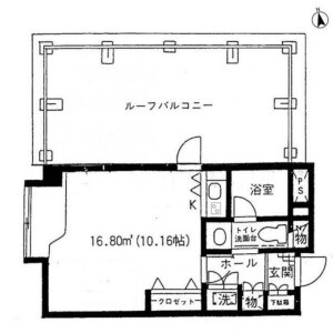 1R Mansion in Sendagaya - Shibuya-ku Floorplan
