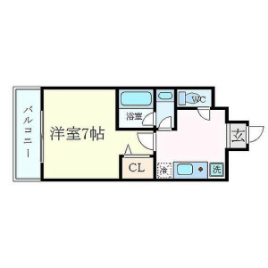 1K Mansion in Motomachidori - Kobe-shi Chuo-ku Floorplan