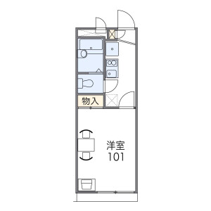 1K Apartment in Hanatenhigashi - Osaka-shi Tsurumi-ku Floorplan