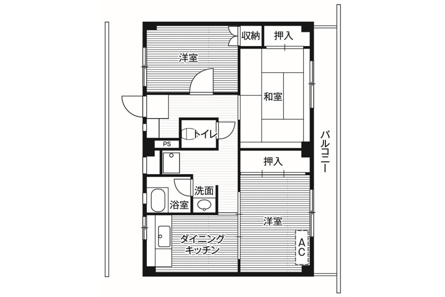 3DK Apartment to Rent in Ichihara-shi Floorplan
