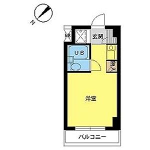1R Mansion in Isezakicho - Yokohama-shi Naka-ku Floorplan