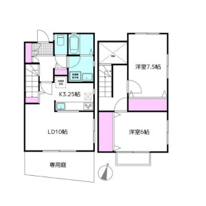 2LDK Terrace house in Nakamachi - Setagaya-ku Floorplan