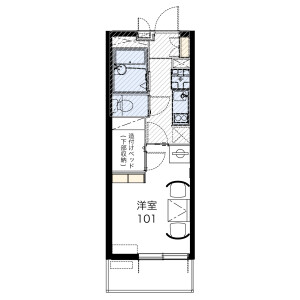 1K Mansion in Fukakusa kawaramachi - Kyoto-shi Fushimi-ku Floorplan