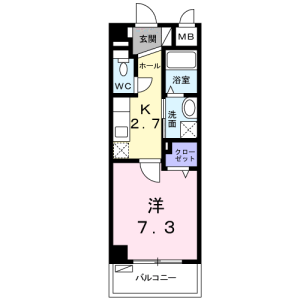 1K Mansion in Makabi - Naha-shi Floorplan