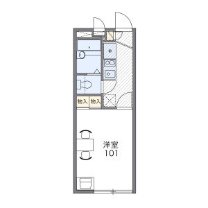1K Apartment in Hanakoganei - Kodaira-shi Floorplan