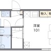 京都市伏見區出租中的1K公寓 房屋格局