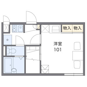 1K Mansion in Fukakusa fujinomorigembacho - Kyoto-shi Fushimi-ku Floorplan