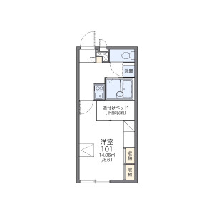 1K Apartment in Daitocho - Sasebo-shi Floorplan