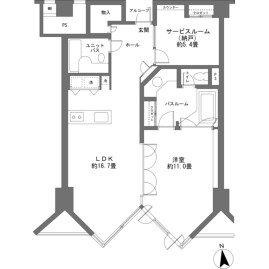 1LDK Mansion in Kodachi - Minamitsuru-gun Fujikawaguchiko-machi Floorplan