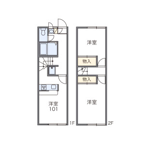 2DK Apartment in Ichinomiyacho - Toyokawa-shi Floorplan