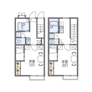 1K Apartment in Sogacho - Kashihara-shi Floorplan