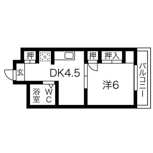 1DK Mansion in Ikutamacho - Osaka-shi Tennoji-ku Floorplan