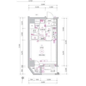 1K Mansion in Shinohashi - Koto-ku Floorplan