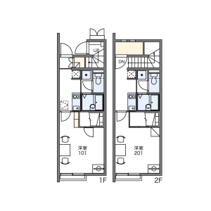 1K Apartment in Doi - Fukuoka-shi Higashi-ku Floorplan