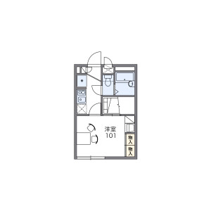 1K Apartment in Sakaemachi - Hikone-shi Floorplan