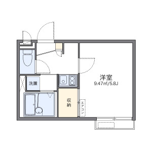 1K Apartment in Rokubancho - Kyoto-shi Kamigyo-ku Floorplan