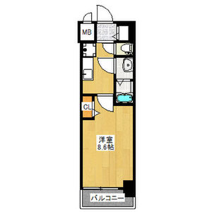 1K Mansion in Miyahara - Osaka-shi Yodogawa-ku Floorplan