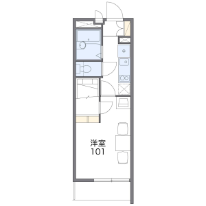 1K Mansion in Kitaterajimacho - Hamamatsu-shi Naka-ku Floorplan