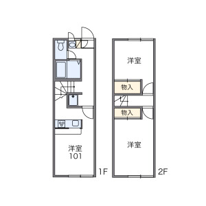 2DK Apartment in Minamiaraki - Abiko-shi Floorplan