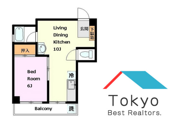 1DK Apartment to Rent in Mitaka-shi Floorplan