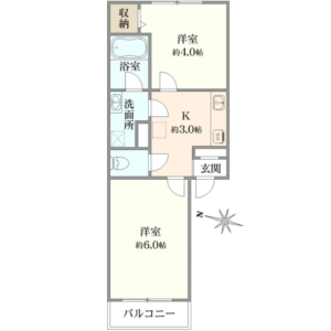 2DK Mansion in Minamiazabu - Minato-ku Floorplan